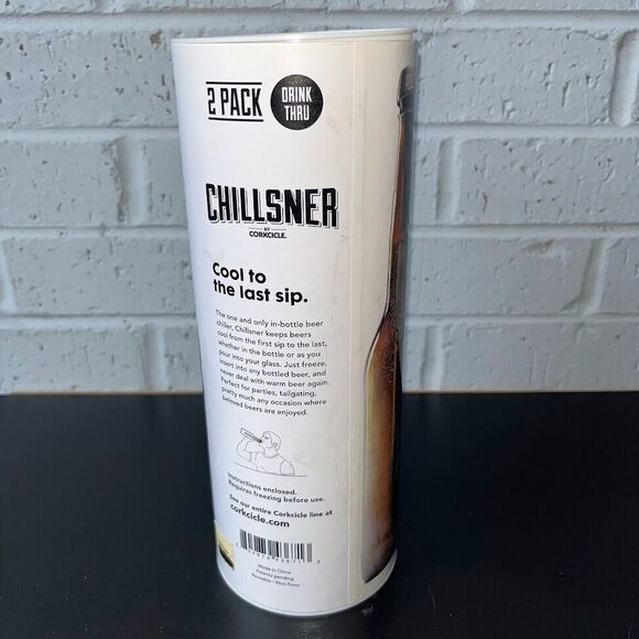Chillsner by Corkcicle Stainless Steel Beer or Soda Bottle Drink Through Chiller - Picture 3 of 9